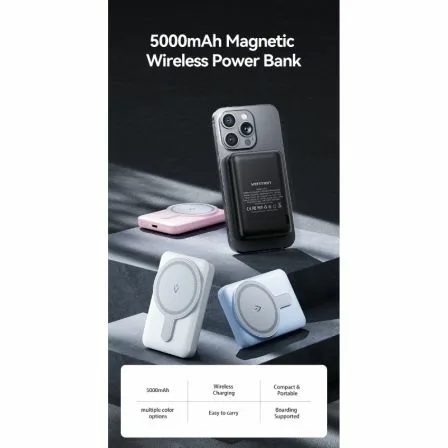Powerbank 5000mAh Vention FHSB0/ 20W/ Wireless/ Negra - Imagen 8