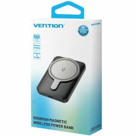 Powerbank 5000mAh Vention FHSB0/ 20W/ Wireless/ Negra - Imagen 9