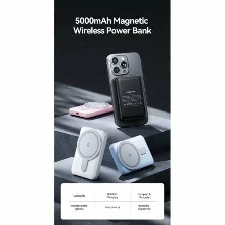 Powerbank 5000mAh Vention FHSP0/ 20W/ Wireless/ Rosa - Imagen 8