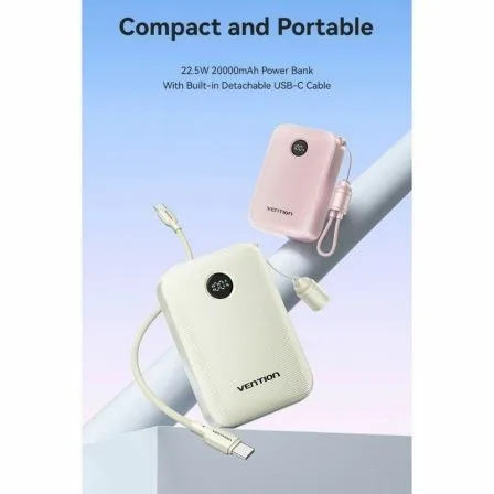 Powerbank 20000mAh Vention FKBL0-C/ 22.5W/ Azul/ Incluye Cable USB Tipo-C - Imagen 5