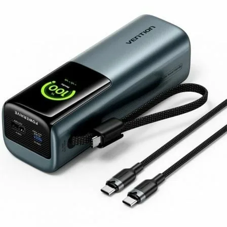 Powerbank 20000mAh Vention FKFH0/ 165W/ Gris/ Incluye Cable USB Tipo-C - Imagen 4