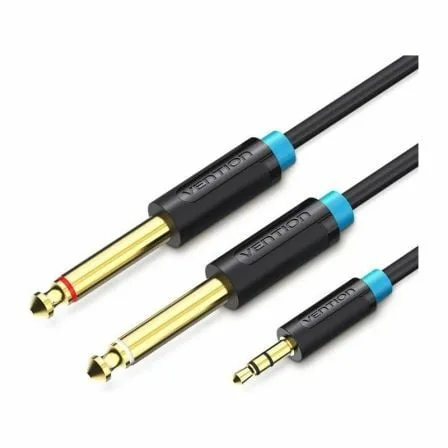 Cable Estéreo Vention BACBI/ Jack 3.5 Macho - 2x Jack 6.5 Macho/ 3m/ Negro - Imagen 3