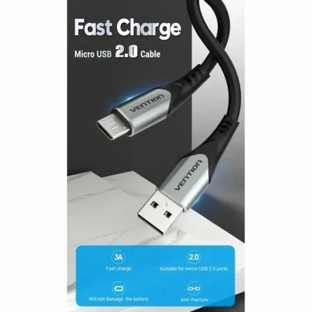 Cable USB 2.0 Vention COAHG/ USB Macho - MicroUSB Macho/ 480Mbps/ 1.5m/ Gris - Imagen 8