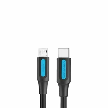 Cable USB 2.0 Tipo-C Vention COVBD/ USB Tipo-C Macho - MicroUSB Macho/ 480Mbps/ 50cm/ Negro - Imagen 2