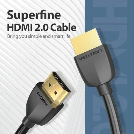 Cable HDMI 2.0 4K Portatil Vention AAIBH/ HDMI Macho - HDMI Macho/ 2m/ Negro - Imagen 8