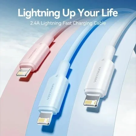 Cable USB 2.0 Lightning Vention LAMPH/ USB Macho - Lightning Macho/ 480Mbps/ 2m/ Rosa - Imagen 8