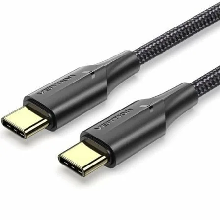 Cable USB 2.0 Tipo-C 3A Vention TAUBD/ USB Tipo-C Macho - USB Tipo-C Macho/ Hasta 60W/ 480Mbps/ 50cm/ Negro - Imagen 7