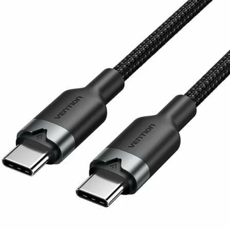 Cable USB 2.0 Tipo-C 3A Vention TRDBH/ USB Tipo-C Macho - USB Tipo-C Macho/ Hasta 60W/ 480Mbps/ 2m/ Negro - Imagen 7