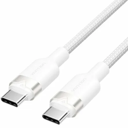 Cable USB 2.0 Tipo-C 3A Vention TRDWH/ USB Tipo-C Macho - USB Tipo-C Macho/ Hasta 60W/ 480Mbps/ 2m/ Blanco - Imagen 7