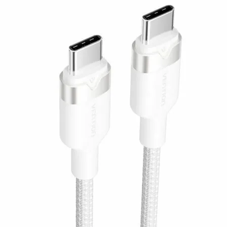Cable USB 2.0 Tipo-C 3A Vention TRDWH/ USB Tipo-C Macho - USB Tipo-C Macho/ Hasta 60W/ 480Mbps/ 2m/ Blanco - Imagen 8