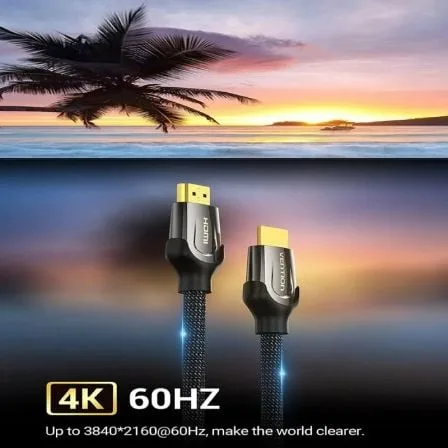 Cable HDMI 2.0 4K Vention VAA-B05-B1500/ HDMI Macho - HDMI Macho/ 15m/ Negro - Imagen 9