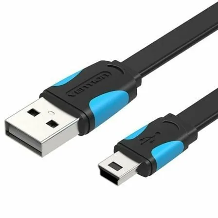 Cable USB 2.0 Vention VAS-A14-B100/ Mini USB Macho - USB Macho/ 480Mbps/ 1m/ Azul y Negro - Imagen 5
