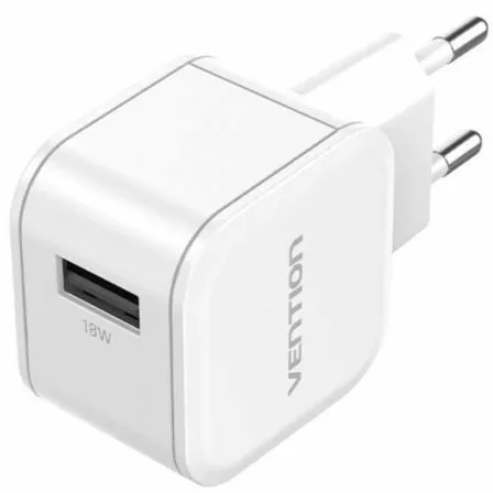 Cargador de Pared GaN Vention FEKW0-EU/ 1xUSB/ 18W