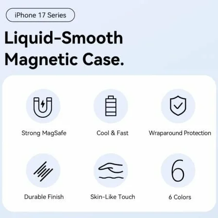 Funda Silicona con Magsafe Vention KVCLCD-40/ Compatible con iPhone 17 Pro Max/ Azul Medianoche - Imagen 5