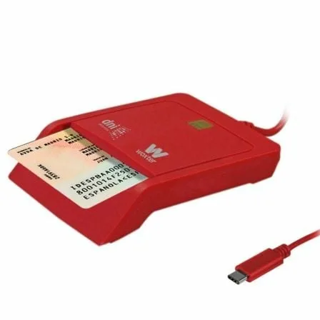 Lector de DNI y Tarjetas Woxter PE26-199/ USB Tipo-C/ Rojo - Imagen 3