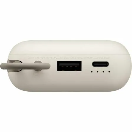 Powerbank 20000mAh Xiaomi 33W Power Bank Integrated Cable/ 33W/ Beige/ Incluye Cable USB Tipo-C - Imagen 3
