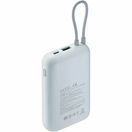 Powerbank 10000mAh Xiaomi Power Bank Integrated Cable/ 22.5W/ Azul/ Incluye Cable USB Tipo-C - Imagen 2