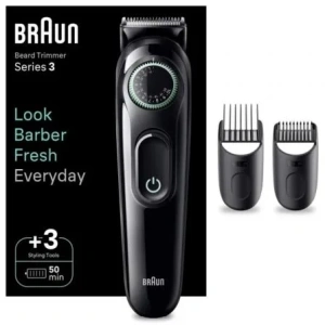 Afeitadora Braun BeardTrimmer Series 3 BT3411/ con Batería/ 2 Accesorios