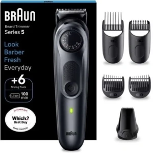 Cortapelos Braun Beard Trimmer Serie 5 BT5450/ con Batería/ 5 Accesorios