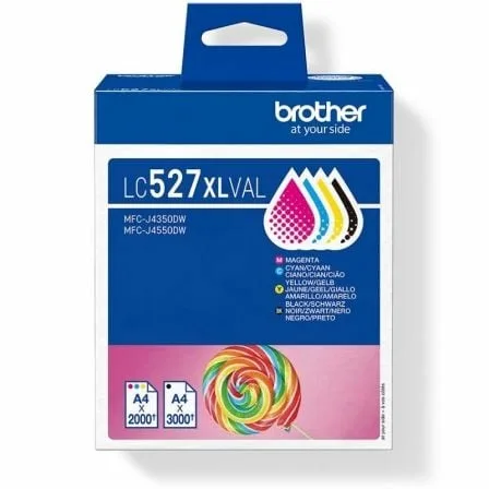 Cartucho de Tinta Original Brother LC527XLVAL Alta Capacidad Multipack/ Cian/ Magenta/ Amarillo/ Negro