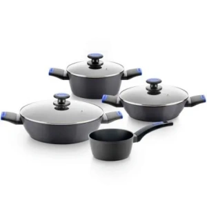 Pack Batería de Cocina Monix Martín Berasategui/ Cazo Ø16cm/ Cacerolas Ø20 - 24 - 28cm/ Aluminio Forjado/ Apta para Inducción