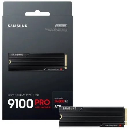 Disco SSD Samsung 9100 PRO 8TB/ M.2 2280 PCIe Gen5/ con Disipador de Calor/ Full Capacity - Imagen 3