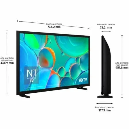 Televisor Samsung H5005 TU32H5005FK 32"/ HD/ Smart TV/ WiFi - Imagen 2