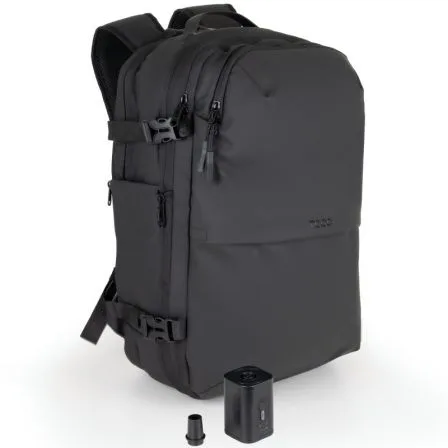 Mochila TooQ TQBP-V101-BK/ Capacidad 30-55L/ Negra/ Incluye Bomba de Aire