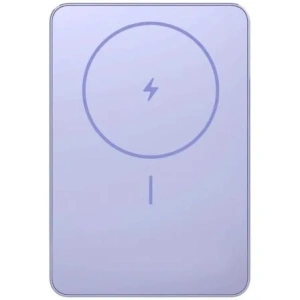 Powerbank 5000mAh Xiaomi Super Slim Magnetic Power Bank 5000/ Wireless/ Púrpura/ Incluye Cable USB Tipo-C