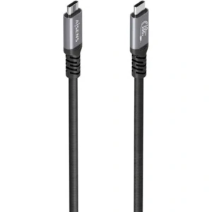 Cable USB 3.2 Tipo-C Aisens A107-0989/ USB Tipo-C Macho - USB Tipo-C Macho/ Hasta 100W/ 10Gbps/ 4m/ Negro