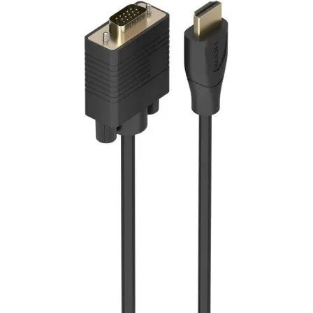 Cable Conversor Aisens A122-1012 SVGA Macho/ HDMI Macho/ 2m/ Negro