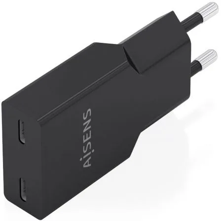 Cargador de Pared GaN Aisens A110-1006/ 2xUSB Tipo-C/ 30W/ Negro - Imagen 2