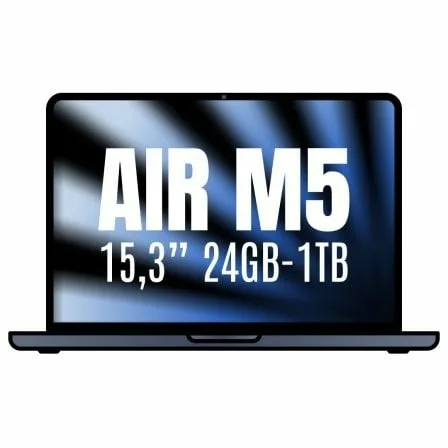 Apple Macbook Air 15,3"/ M5 10-Core CPU/ 24GB/ 1TB SSD/ 10-Core GPU/ Medianoche