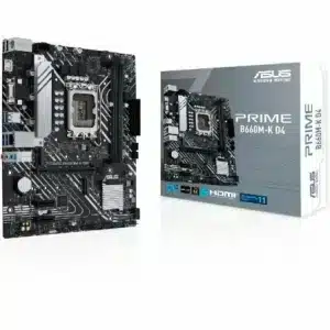 Placa Base Asus Prime B660M-K D4/ Socket 1700/ DDR4/ PCIe 4.0/ Micro ATX