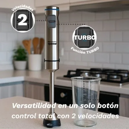 Batidora de mano Grunkel BM-1500SET/ 1500W/ Capacidad 0.8L/ Incluye Vaso, Picadora, Varilla y Soporte - Imagen 3