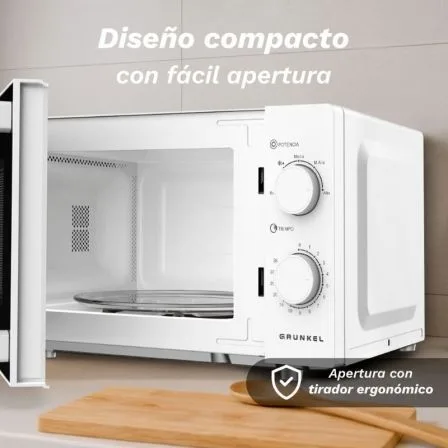 Microondas Grunkel MW-25EASY/ 850W/ Capacidad 25L/ Blanco - Imagen 3