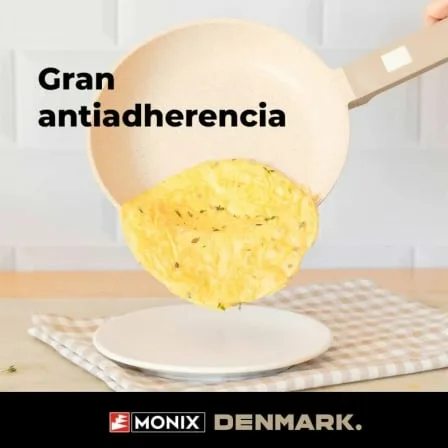 Pack Batería de Cocina Monix Denmark/ Cazo Ø16cm/ Sarten Ø24cm/ Cacerolas Ø20 - 24cm/ Aluminio Fundido/ Apta para Inducción - Imagen 2