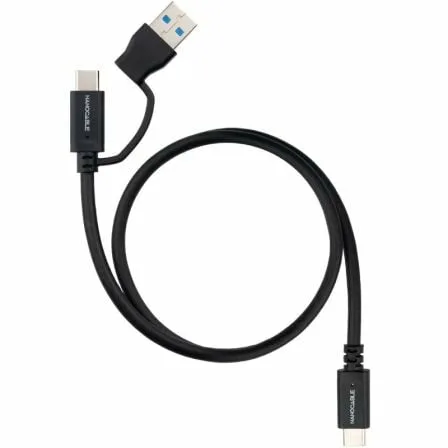 Cable USB 3.2 Tipo-C Nanocable 10.01.4803/ USB Tipo-C Macho/ USB Macho - USB Tipo-C Macho/ Hasta 60W/ 10Gbps/ 3m/ Negro