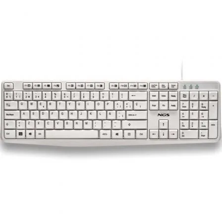 Teclado NGS Heritage HERITAGESPANISH/ Blanco - Imagen 2