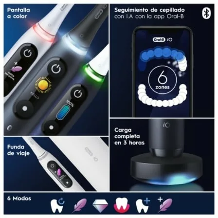 Cepillo Dental Oral-B iO Serie 8N/ Incluye 2 Recambios/ Blanco - Imagen 2