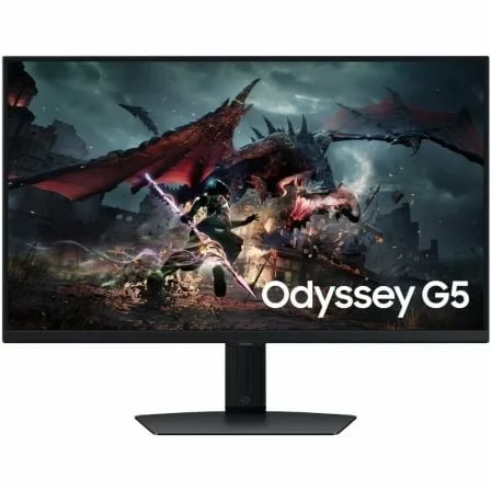 Monitor Gaming Samsung Odyssey G5 G50D S27DG502EU 27"/ QHD/ 1ms/ 180Hz/ IPS/ Regulable en Altura/ Negro
