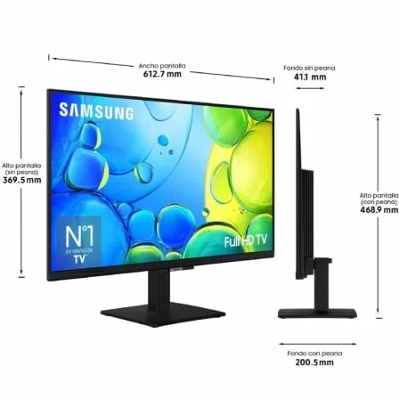 Televisor Samsung F6005 TU27F6005FK 27"/ Full HD/ Smart TV/ WiFi - Imagen 2