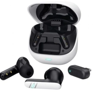 Auriculares Bluetooth Trust GXT 409 Oxxie 25478 con estuche de carga/ Autonomía 7h/ Blanco y Negro