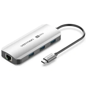 Docking USB Tipo-C Vention TQHHB/ 1xHDMI 4K/ 3xUSB/ 1xUSB Tipo-C PD/ 1xRJ45/ Gris
