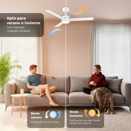 Ventilador de Techo Grunkel SKYEASY52/ 30W/ 3 Aspas 132cm/ 6 Velocidades - Imagen 3