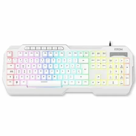 Pack Gaming Krom Kenta/ Teclado RGB + Ratón + Alfombrilla + Auriculares/ Blanco - Imagen 3
