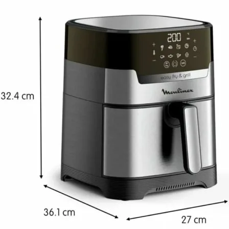 Freidora por Aire / Sin Aceite Moulinex Easy Fry & Grill/ 1550W/ Capacidad 4.2L - Imagen 3