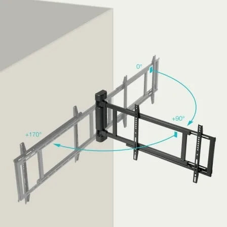 Soporte de Pared Eléctrico Giratorio TooQ LPM4381XL-B para TV de 32-75"/ hasta 50kg - Imagen 3