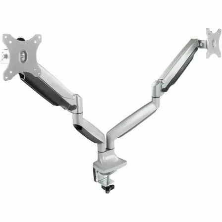 Soporte de Mesa para 2 Monitores TooQ DB3132TNR-S/ Giratorio/ Inclinable/ hasta 9kg