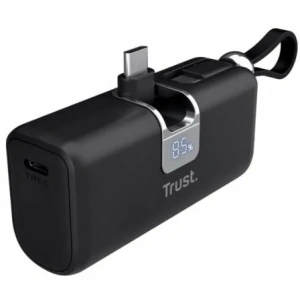 Powerbank 5000mAh Trust Pacto 26104/ 18W/ Negra
